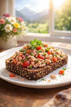 Вкусное наслаждение: бутерброды с тунцом и огурцом